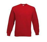 MENS SCREEN STAR BY FRUIT OF THE LOOM CLASSIC PLAIN SWEATSHIRT - RED