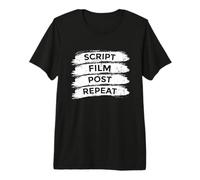 Mens Script Film Post Repeat - Video Producer Premium T-Shirt