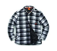 Scruffs Worker Padded Checked Black & White Shirt - Size L