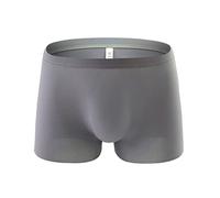 Men's Seamless Boxer Shorts, Ultra-Thin Breathable Underwear, Lightweight Elastic Waistband Briefs, Smooth Silky Feel Boxer Briefs, Invisible No-Trace Comfort Fit Shorts