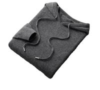 Mens Seamless Hoodie 100% Merino Wool Knitted Sweatshirt Solid Long Sleeve Knitted Casual Pullover Dark Gray9 M