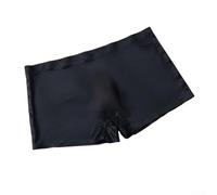 Men's Seamless Ice Silk Boxer Shorts Low Waist 3d Bulge Pouch Quick Dry Breathable Trunks Solid Color Underwear For Sports Sleep Black White Dark Green Coffee Apricot Size M To 3xl(M Black)