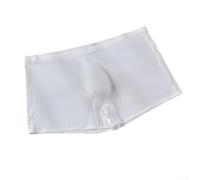 Men's Seamless Ice Silk Boxer Shorts Low Waist 3d Bulge Pouch Quick Dry Breathable Trunks Solid Color Underwear For Sports Sleep Black White Dark Green Coffee Apricot Size M To 3xl(L White)