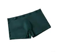 Men's Seamless Ice Silk Boxer Shorts Low Waist 3d Bulge Pouch Quick Dry Breathable Trunks Solid Color Underwear For Sports Sleep Black White Dark Green Coffee Apricot Size M To 3xl(3XL Dark green)