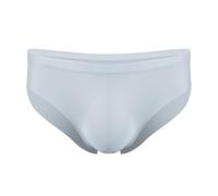Men's Seamless Underwear, Sexy See-Through Ice Silk Briefs for Boyfriend, Breathable Thin Low Rise U Convex Pouch Pants, Solid Color Quick Dry Daily Lingerie Briefs Boxer Shorts Hipsters Trunks White