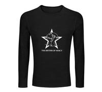 Men's Seating Jumping The Sister of Mercy Logo Long Sleeve Fashion T Shirts XXL Black