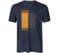 Mens Seeland Path Navy Blue Crew Neck Short Sleeve T Shirt Medium L XL XXL 3XL
