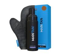 Men's Self-Tan 200ml Medium Mousse with Mitt, Scented with Credence By MANTAN