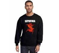 Men's Sepultura Black Cotton Crew Neck Sweatshirt Roots Crew Neck Sweater Casual Graphic Pullover Long Sleeve Cotton T-Shirt Tops for Men Boys Fans Merch Gifts, Black-style-6, M