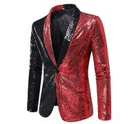 Men's Sequin Jacket, Glitter Blazer, Men's Regular Fit, Carnival Suit Jacket, 1 Button, Shiny Suit Jacket, Leisure Jacket, Glitter Jacket, Suit Jacket, Men's Suit for Carnival and New Year's Eve Party