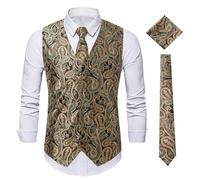 Mens Sequin Waistcoats Clearance Tweed Herringbone Single Breasted Suit Vest Formal Dress Sleeveless V Neck Blazer Jacket Solid Color Waistcoat Classic Wedding Business Party Vest with Bow Tie S-3XL