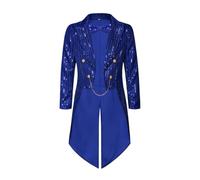 Men's Sequined Coat Shiny Suit Coat With A Butterfly Bow Tie Circus Magician Halloween Costume For St. Patrick's Day Outfit 5xl Rain Gear