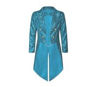 Men's Sequined Coat Shiny Suit Coat With A Butterfly Bow Tie Circus Magician Halloween Costume For St. Patrick's Day Outfit 5xl Rain Gear