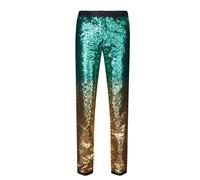 Men's Sequined Suit Trousers, Men's Retro Casual Straight Carnival Pants Chic and Elegant Versatile Slim Fit with Pockets for Disco Party