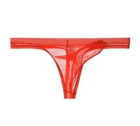 Mens Sexy Briefs Underwear G String Underwear Front Bulge Pouch Briefs Low Rise Sexy Bikini Panties Ultra Thin Mesh Open Transparent Erotic Thongs Elephant Nose Breathable Feeling Underpant