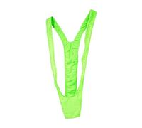 Men's Sexy Mankini Swimsuit Thong Underwear Swimwear Men V-string Sexy Borat Manikini Lingerie Swimsuit One Size Fits for All (green)