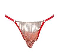 Mens Sexy Sheer Underwear For The Bedroom Mens Underwear Briefs Sexy Tangas Thong Lingerie See Through Chain Underpants Erotic Panties Semi-Transparent Lace Thongs Backless Bikini G-Strings