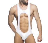Men's Sexy Suspender Backless Wrestling Singlet One-Piece High Cut Leotard Bulge Pouch Jockstrap Thong Jumpsuits Bodysuit Underwear Lingerie Briefs Beach Swimwear Nightclub Pool Party Bikini Costume