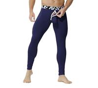 Men's Sexy Underwear for The Bedroom Cotton Thermal Long Legging Pants U Separate Straight Man Essentials Hoodie Plus Size Christmas Dark Blue