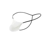 Men's Sexy Underwear Transparent See Through Shorts Lip Print Underpants Ice Silk Mesh Underwear for Men (White, XL)