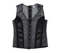 Men's Shapewear Corset Slim Fit Tank Top Shapewear Waistcoat Vest Corset M106 Black 4XL