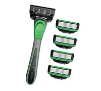 Men's Shaver With 7 Layer Blading And Ergonomic Rubber Handle Shaving 5 Replacement Head Set Men