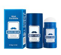 Men's Shaving Cream Stick - 40g Hydrating 2-in-1 Shave Balm, Smooth Shave | Moisturizing Facial Hair Removal Cream for Beard Grooming Travel, Gym, and Everyday Use, Portable and Convenient
