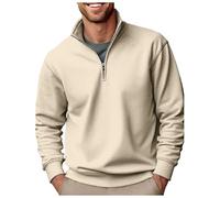 Men's Shawl Collar Cardigan Windbreaker Pullover Men Custom t Shirts for Men Fall Sweater Men Black Bomber Jacket Personalised Hoodie Santa Christmas Jumper Sherpa Fleece Jacket, (Khaki-b, L)