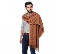 Men's Shawl Lightweight Summer Scarf - Cashmere Feel Shemagh Keffiyeh Wrap, Soft Breathable Cotton Blend Scarves for Men, All Season Festival Travel Beach Scarf, Generous 70×34" Gift (Mustard)