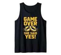 Mens She Said Yes Fiancée Wife Husband Engaged Engagement Tank Top