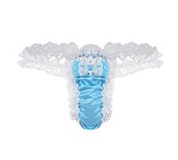 Men's Sheer Briefs Floral Maid Lace Sissy Pouch Bikini Lingerie Soft Girlie Crossdress Pouch Panties Underwear Bulge Pouch Breathe Thong Mens Erotic Underpants New Mens G-string Plus Size
