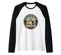 Mens Shetland Sheepdog Dad Like A Regular Dad But Cooler Raglan Baseball Tee