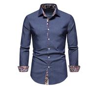 Men's Shirt Casual Formal Classic Button Down Dress Shirts Long Sleeve Regular Fit Mens Hipster Paisley Patchwork Design Slim Fit Long Sleeve Button Up Dress Shirts Mens Casual Funky T-Shirts Tops