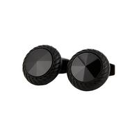 Men's Shirt Cufflinks Cool Sand Black Round Shirt Cuff Nails