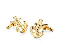 Men's Shirt Cufflinks Copper Material Golf Chess Ship Rudder Anchor Playing Card Design Cuffbutton For Wedding, Banquet, Ceremony(Color 5)