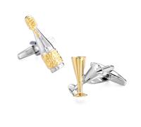 Men's Shirt Cufflinks Copper Material Golf Chess Ship Rudder Anchor Playing Card Design Cuffbutton For Wedding, Banquet, Ceremony(Color 9)