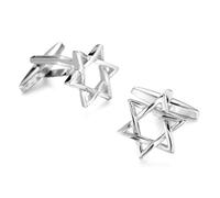 Men's Shirt Cufflinks Copper Material Paper Clip Five Pointed Star Stock Mathematical Symbol Fashionable Cufflink For Wedding, Banquet, Ceremony(Color 11)