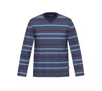 Men's shirt, long-sleeved, v-neck, 1 piece Mix & Match Ammann S-3XL in Blue Grey