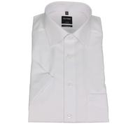 Olymp Men's Shirt short Sleeve Luxor Modern Fit White Plain 030012 00