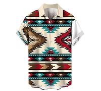 Mens Shirts Casual - Fashion Trends Short Sleeve Shirts 3D Printed Indian Style Men Casual Button Down Summer Beach Tops