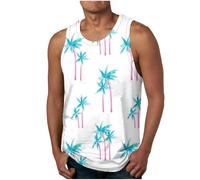 Mens Shirts Long Sleeve Casual Holiday Beach T Shirt Vest Men's Tops (Orange, XXXL)