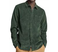 Mens Shirts Long Sleeve Corduroy Shirt Jacket Dress T-Shirt with Pocket Formal Business Work Blouse Button Down Tops Playeras De Trabajo para Hombre(Green, XXXL)