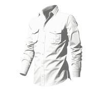 Mens Shirts Long Sleeve,Male Shirt Double Pocket Linen Long Sleeved Shirt Casual Shirt