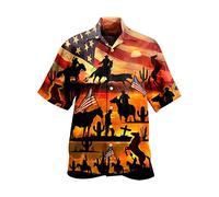 Men's Shirts Short Sleeve Holiday Shirts, Fresh Vacation Vibe Comfortable Simple and Versatile Design Colorful Botanical Print Vacation Soft and Chic Against the Skin