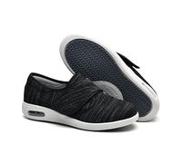 Men's Shoes for Orthopedic,Lightweight Breathable Elderly Shoes,Wide Width Adjustable Walking Shoes for Elderly Edema Swollen Feet Memory Foam（A17906）