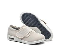 Men's Shoes for Orthopedic,Lightweight Breathable Elderly Shoes,Wide Width Adjustable Walking Shoes for Elderly Edema Swollen Feet Memory Foam（A17959） Khaki
