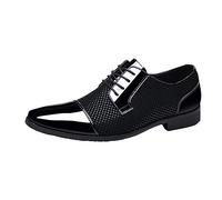 Men's Shoes Leather Casual Fashion Business Classic Formal Oxford Shoes Brogue Patent Leather Mens Dress Shoes Wide Fit Lace-Ups Monk Formal Slip-On Wingtip Dress Shoes Brogues Derby Suit Shoes