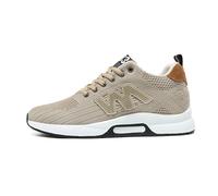Men's Shoes Trainers 47 Pairs Men's Shoes with Raised Casual Mesh Sneakers Lightweight Breathable Lace Up Sports Shoes with Hidden Lifting Heel for Men, 10 cm Shoes Men's Sports Shoes, brown, 12 UK