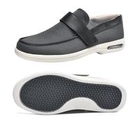 Men's Shoes Wide Width Shoes Men Orthopedic Shoes with Memory Foam Air Cushion Supportive Walking Sneaker for Elderly Swollen Feet Thumb Valgus Memory Foam（A10932） Grey