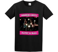 Men's Shonen Knife Alive in Osaka Men's T-Shirt Graphic Unisex Tee Shirt Black L